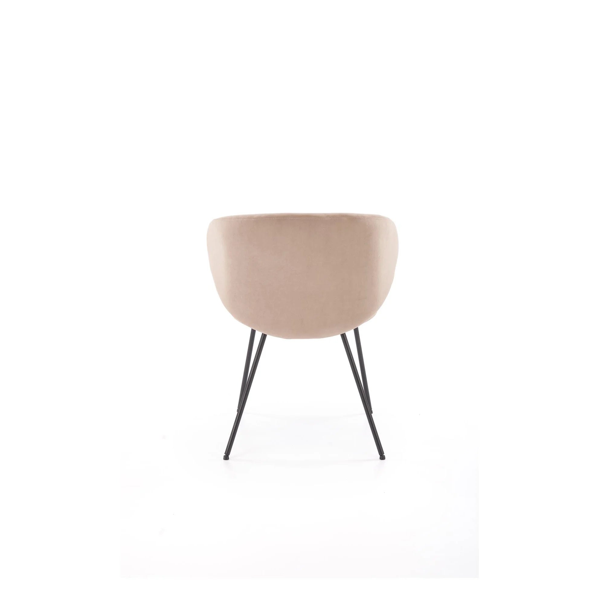 Scaun K587, bej - Mavel 38, stofa catifelata/otel, 60x58x77 cm
