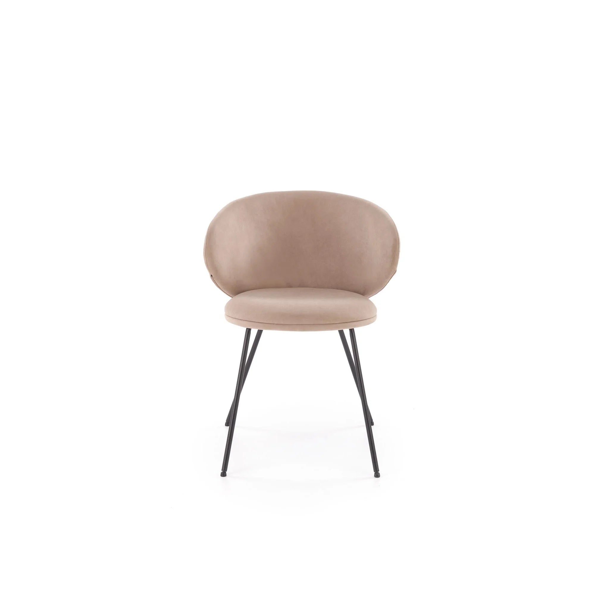 Scaun K587, bej - Mavel 38, stofa catifelata/otel, 60x58x77 cm