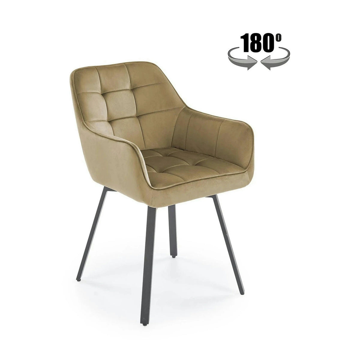 Scaun K588, bej - HLR 07, stofa catifelata/otel, 55x60x89 cm