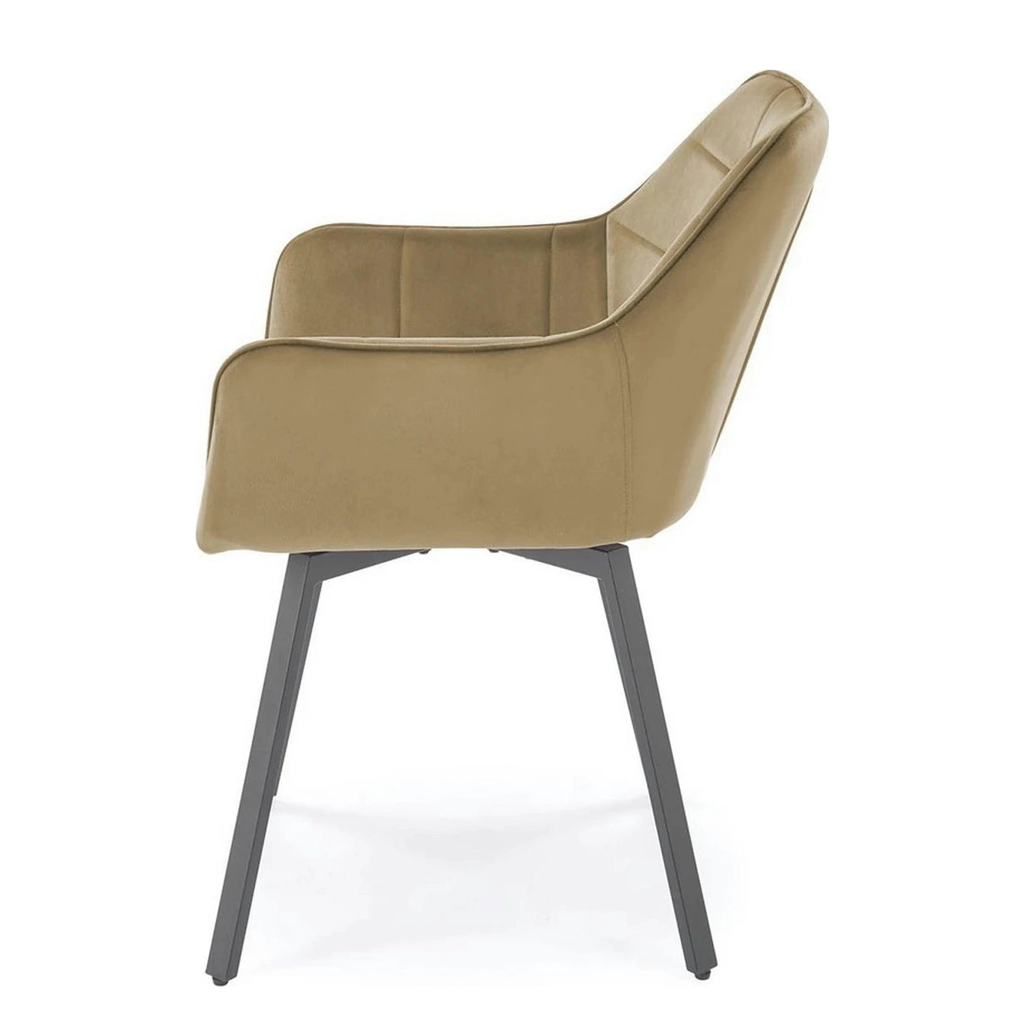 Scaun K588, bej - HLR 07, stofa catifelata/otel, 55x60x89 cm