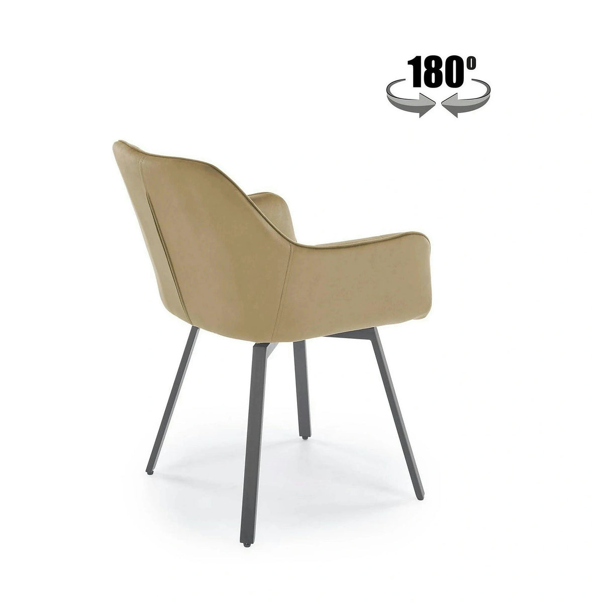 Scaun K588, bej - HLR 07, stofa catifelata/otel, 55x60x89 cm