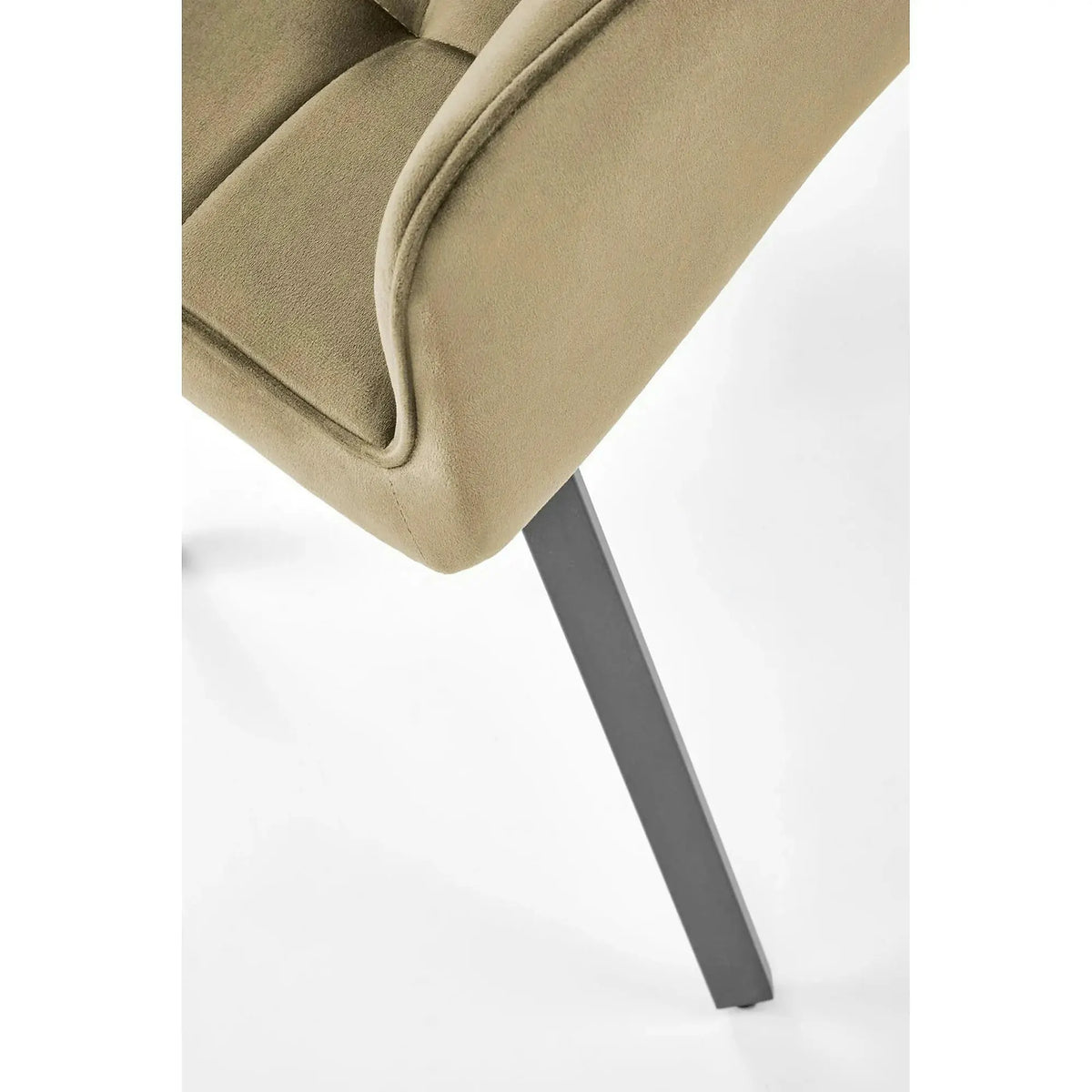 Scaun K588, bej - HLR 07, stofa catifelata/otel, 55x60x89 cm