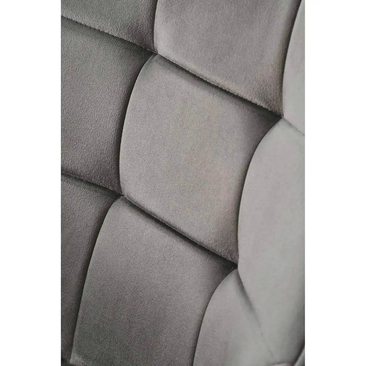 Scaun K588, gri - HLR 21, stofa catifelata/otel, 55x60x89 cm