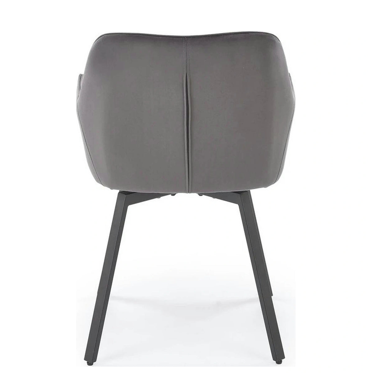 Scaun K588, gri - HLR 21, stofa catifelata/otel, 55x60x89 cm