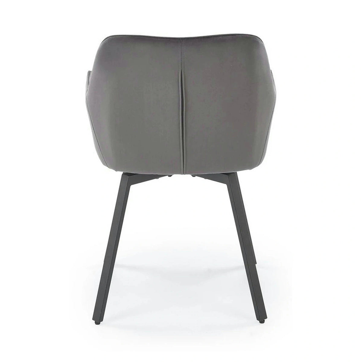 Scaun K588, gri - HLR 21, stofa catifelata/otel, 55x60x89 cm