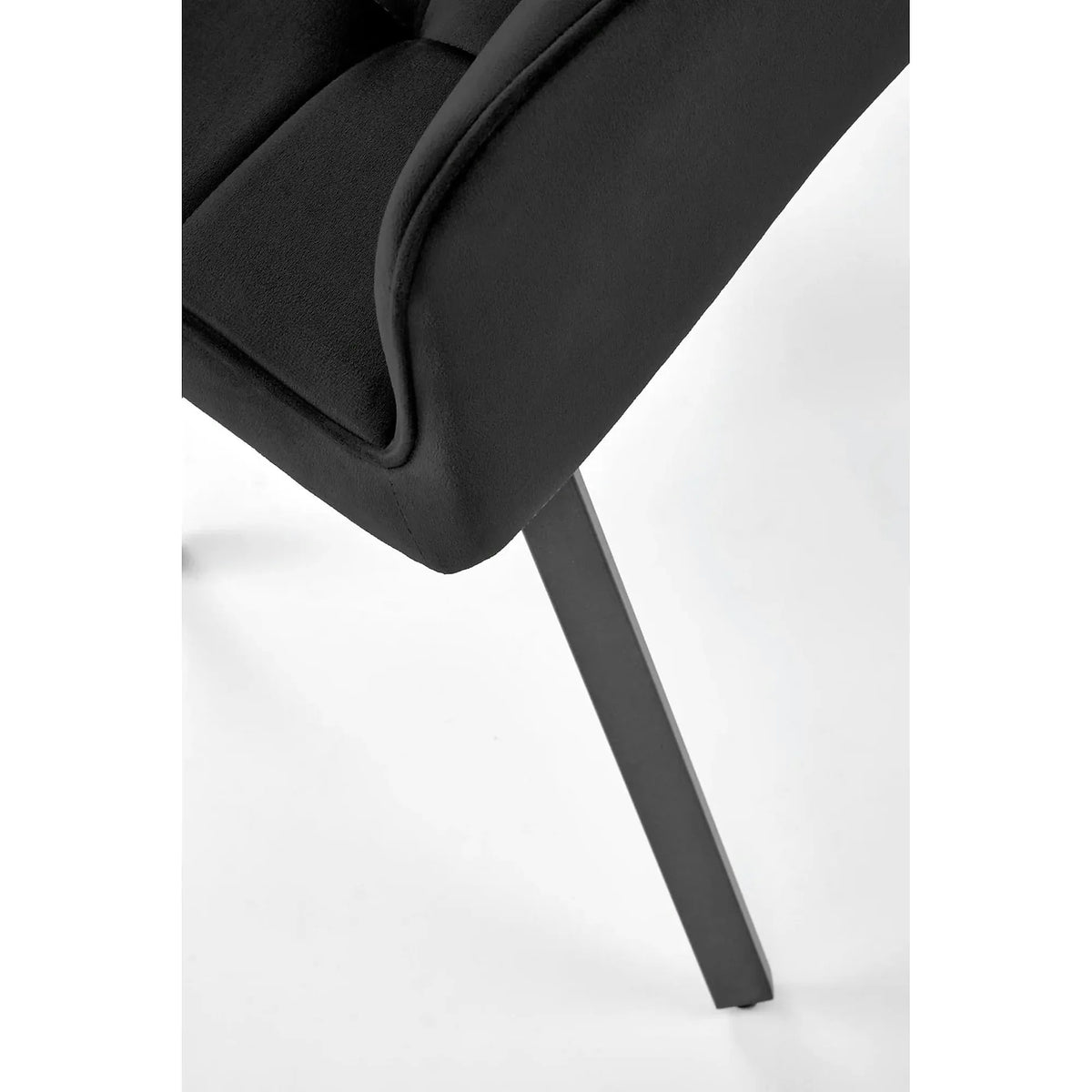 Scaun K588, negru - HLR 66, stofa catifelata/otel, 55x60x89 cm