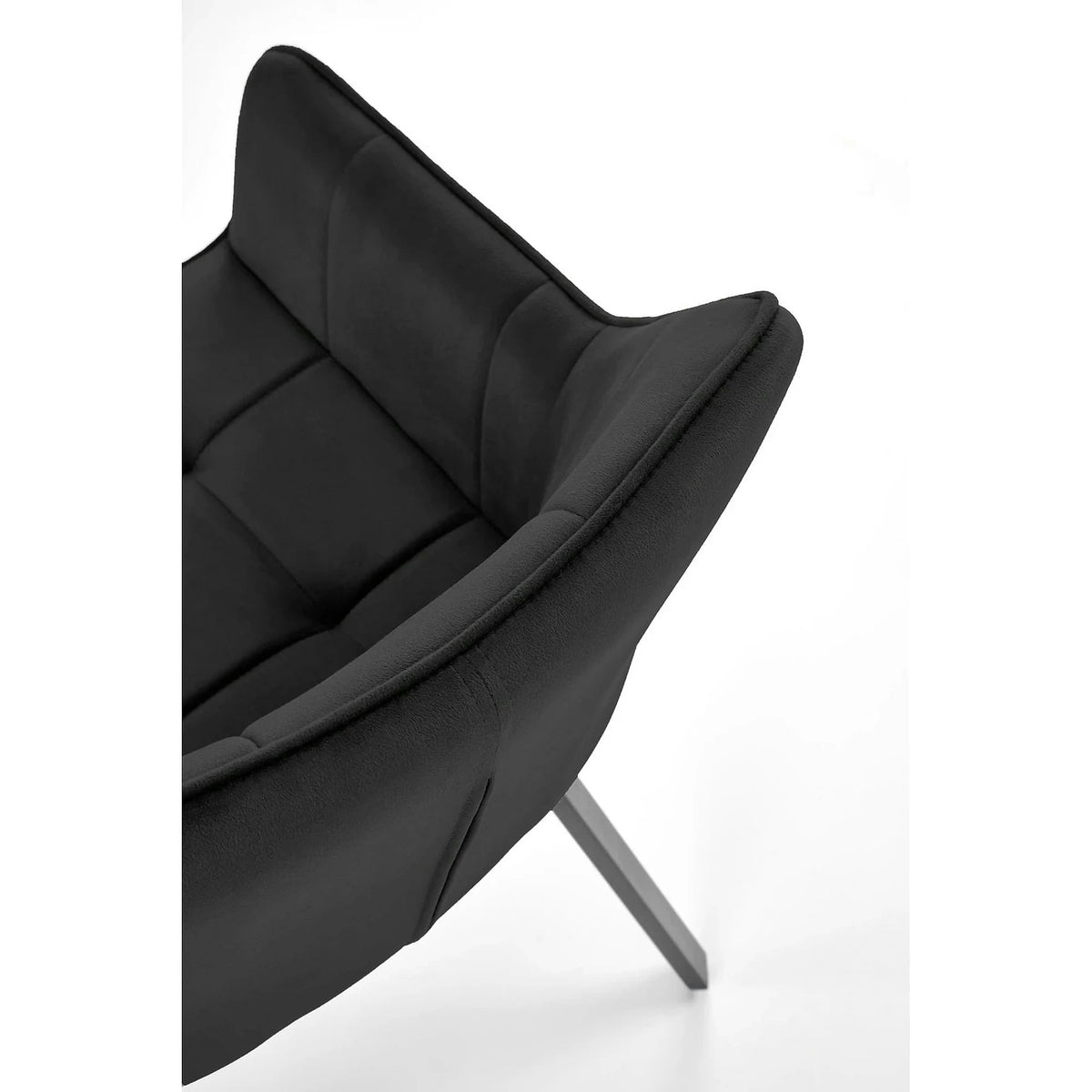Scaun K588, negru - HLR 66, stofa catifelata/otel, 55x60x89 cm