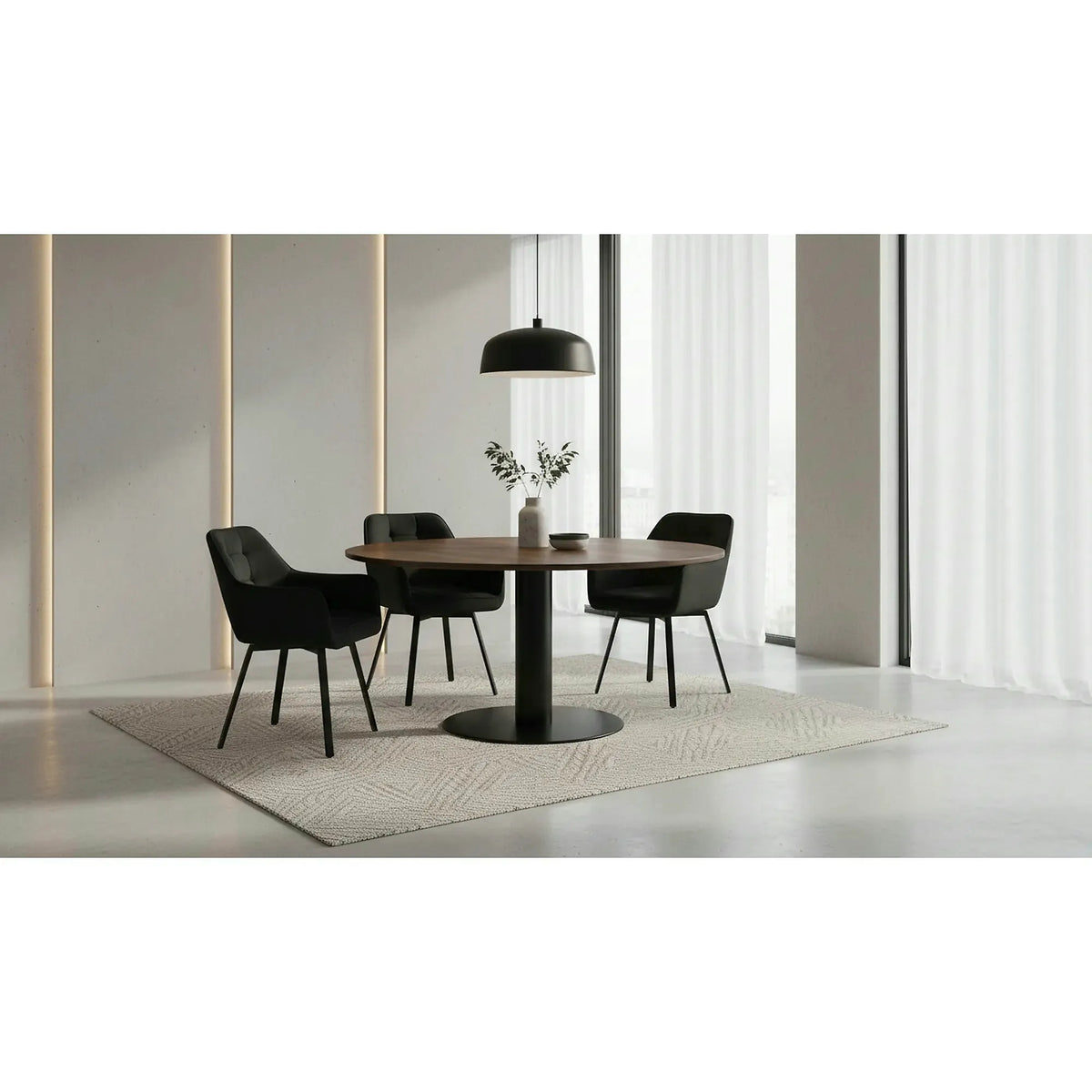 Scaun K588, negru - HLR 66, stofa catifelata/otel, 55x60x89 cm