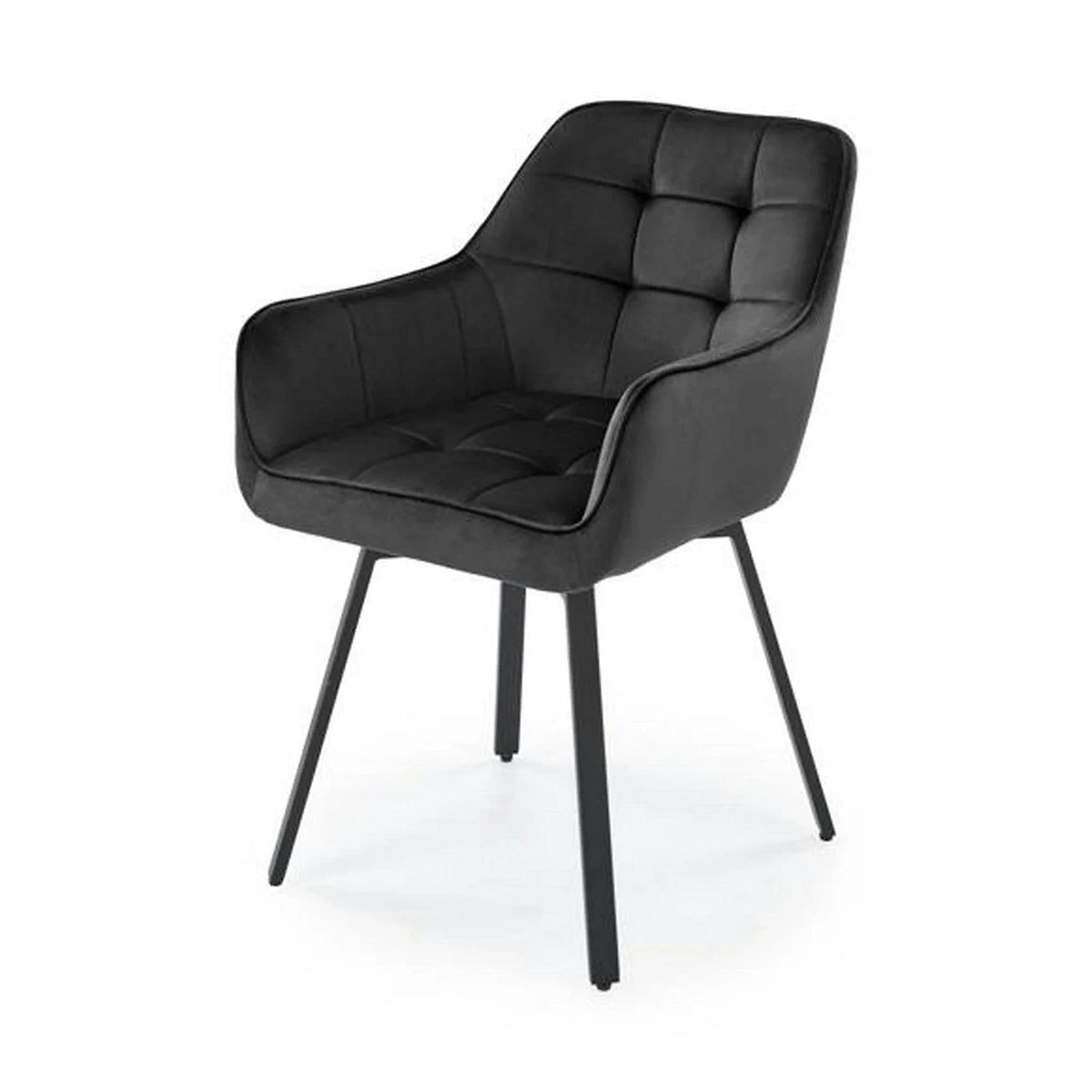 Scaun K588, negru - HLR 66, stofa catifelata/otel, 55x60x89 cm