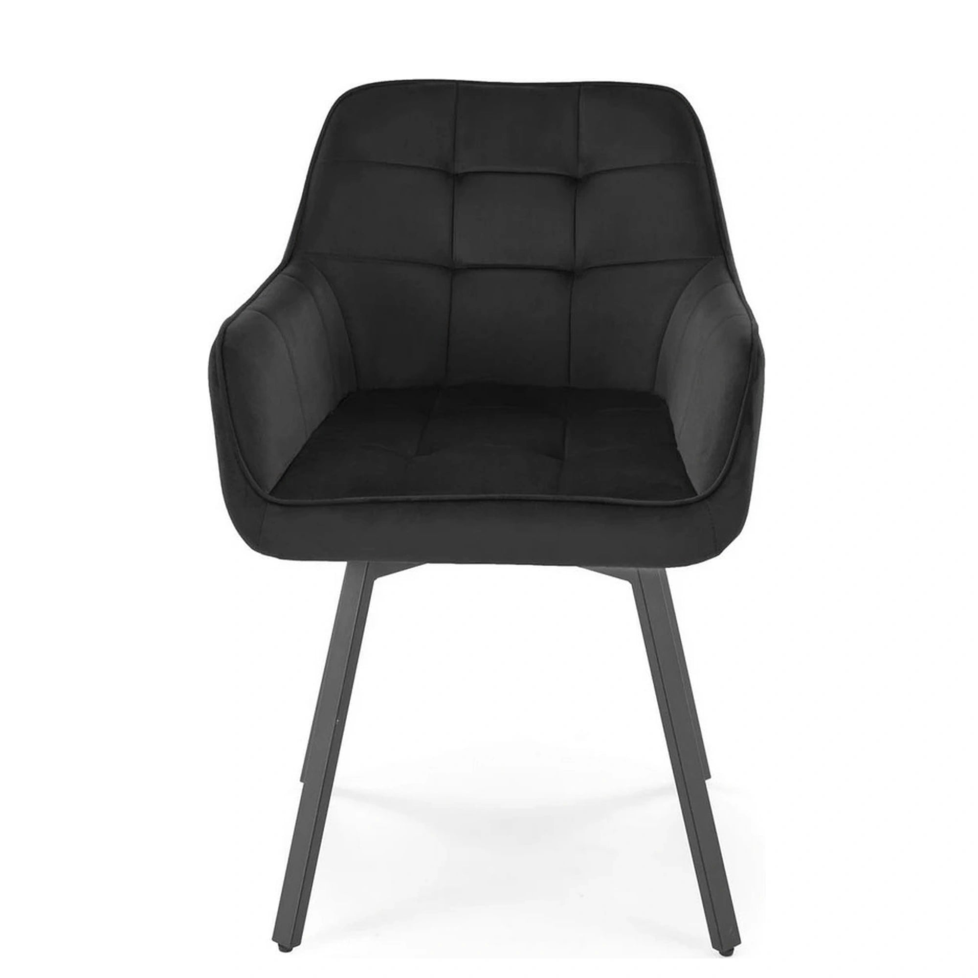 Scaun K588, negru - HLR 66, stofa catifelata/otel, 55x60x89 cm