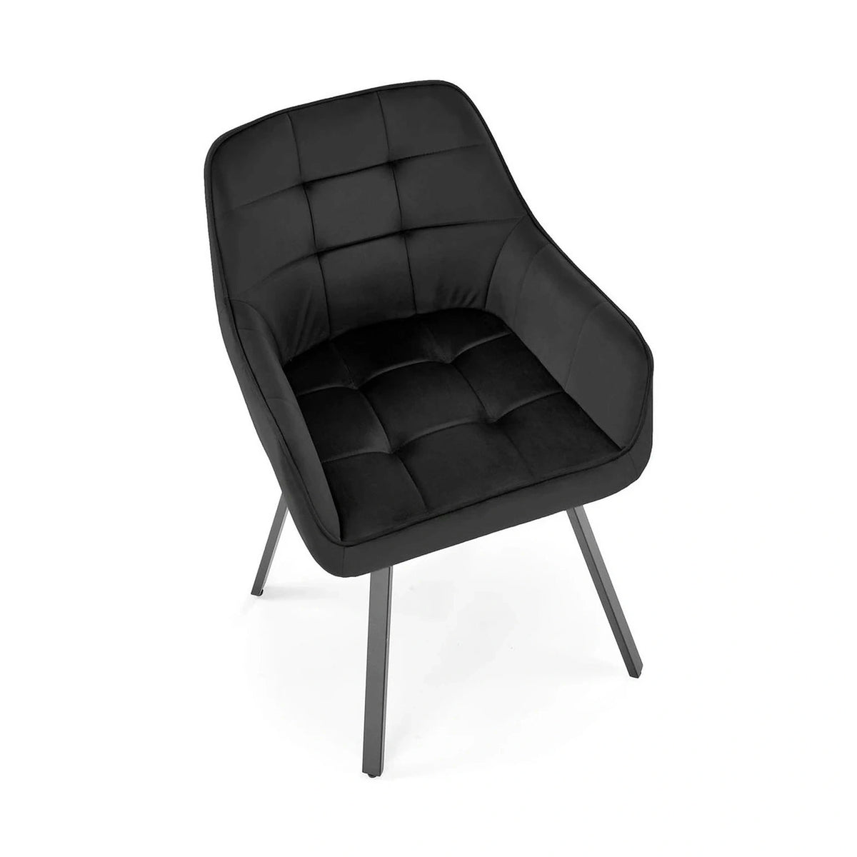 Scaun K588, negru - HLR 66, stofa catifelata/otel, 55x60x89 cm