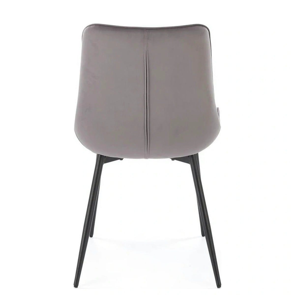 Scaun K589, gri - Bluvel 14, stofa catifelata/otel, 50x63x87 cm