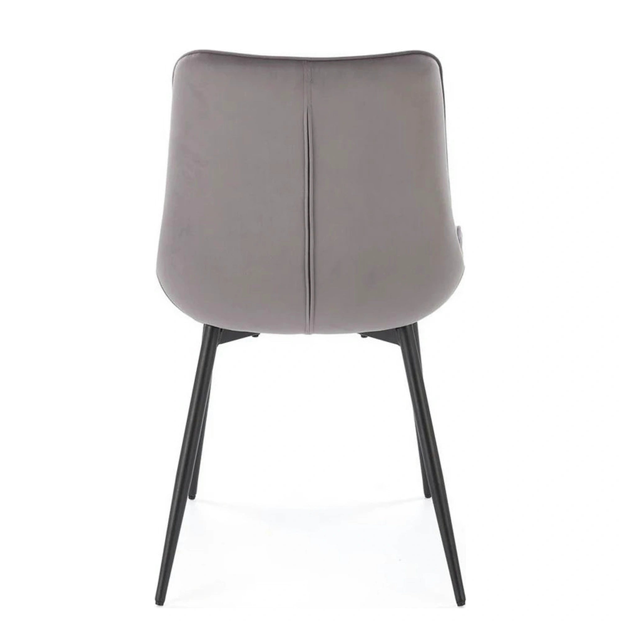 Scaun K589, gri - Bluvel 14, stofa catifelata/otel, 50x63x87 cm