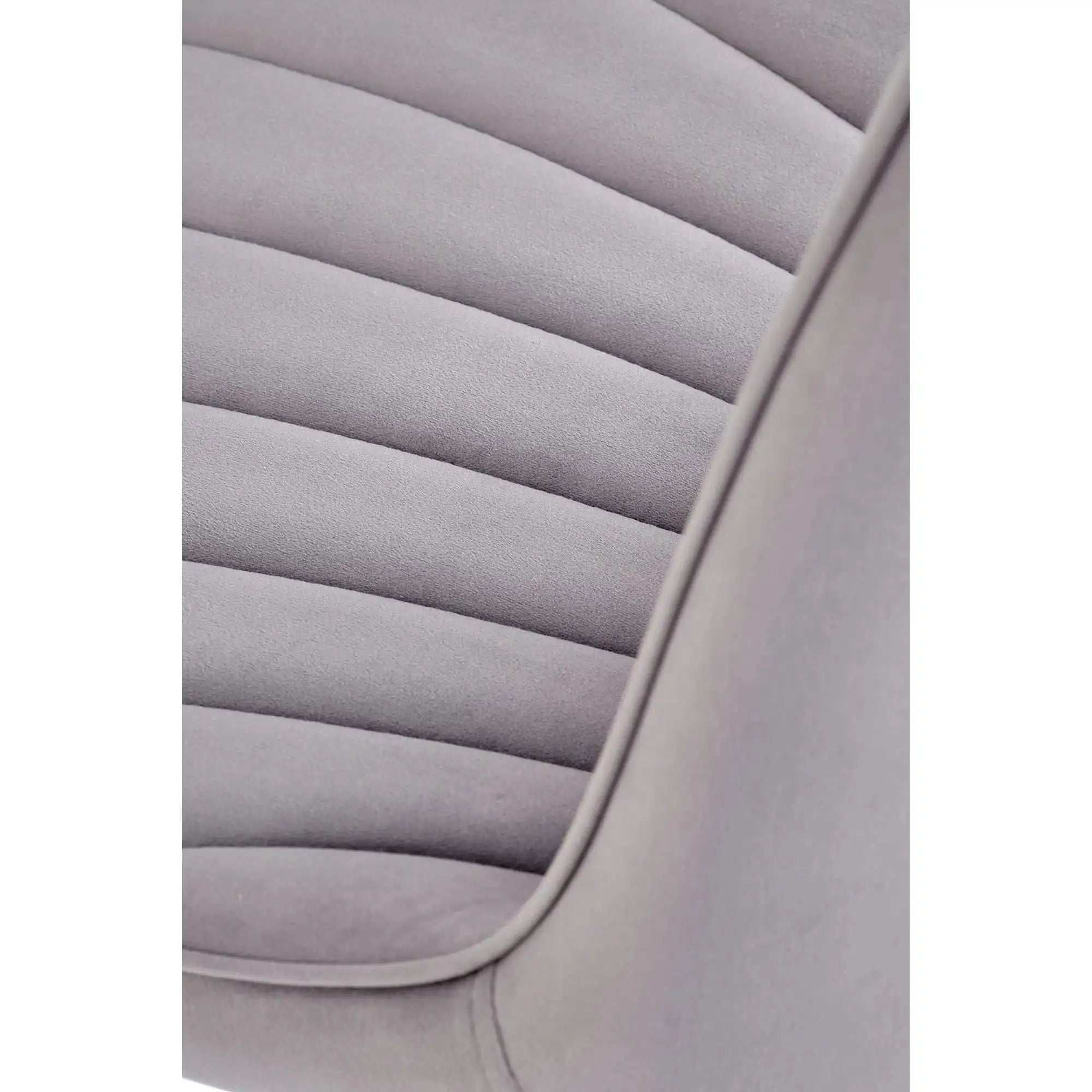 Scaun K589, gri - Bluvel 14, stofa catifelata/otel, 50x63x87 cm