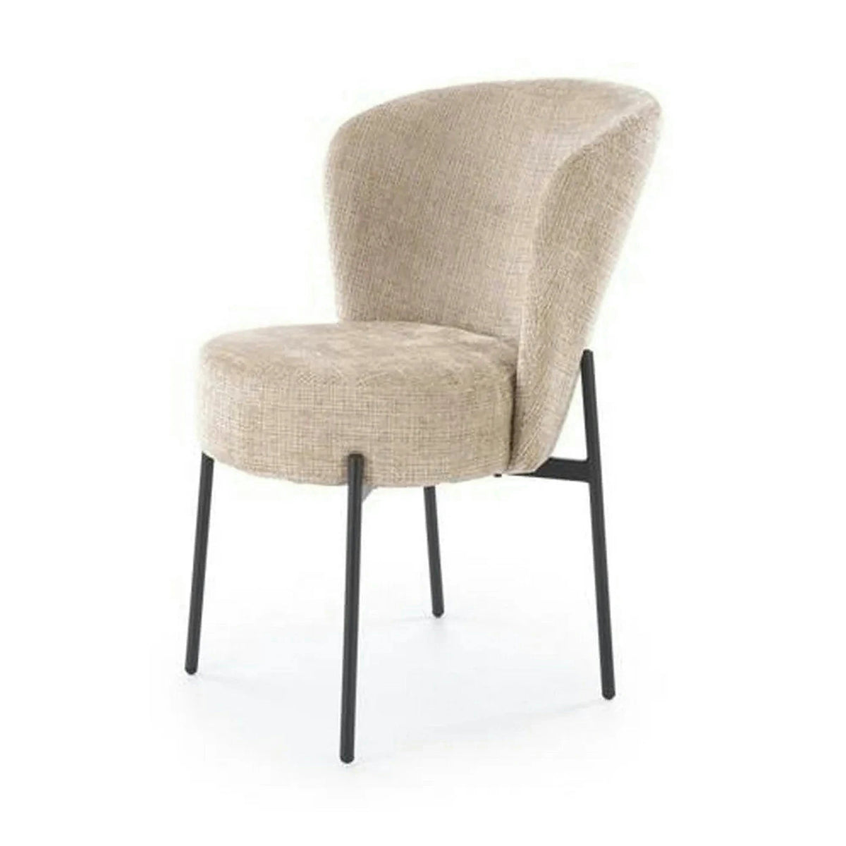 Scaun K590, bej - Cremona 14, stofa catifelata/otel, 55x66x80 cm