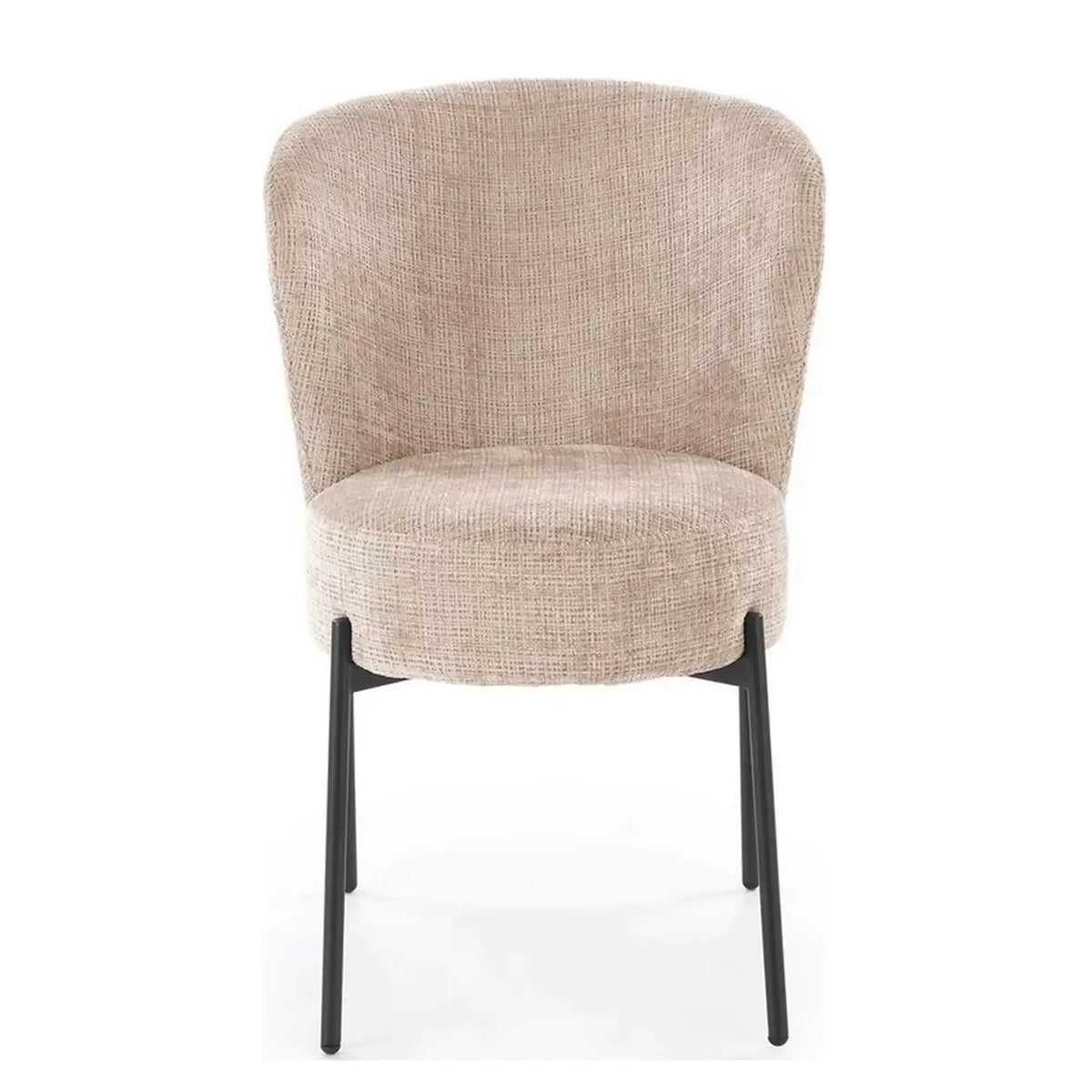 Scaun K590, bej - Cremona 14, stofa catifelata/otel, 55x66x80 cm