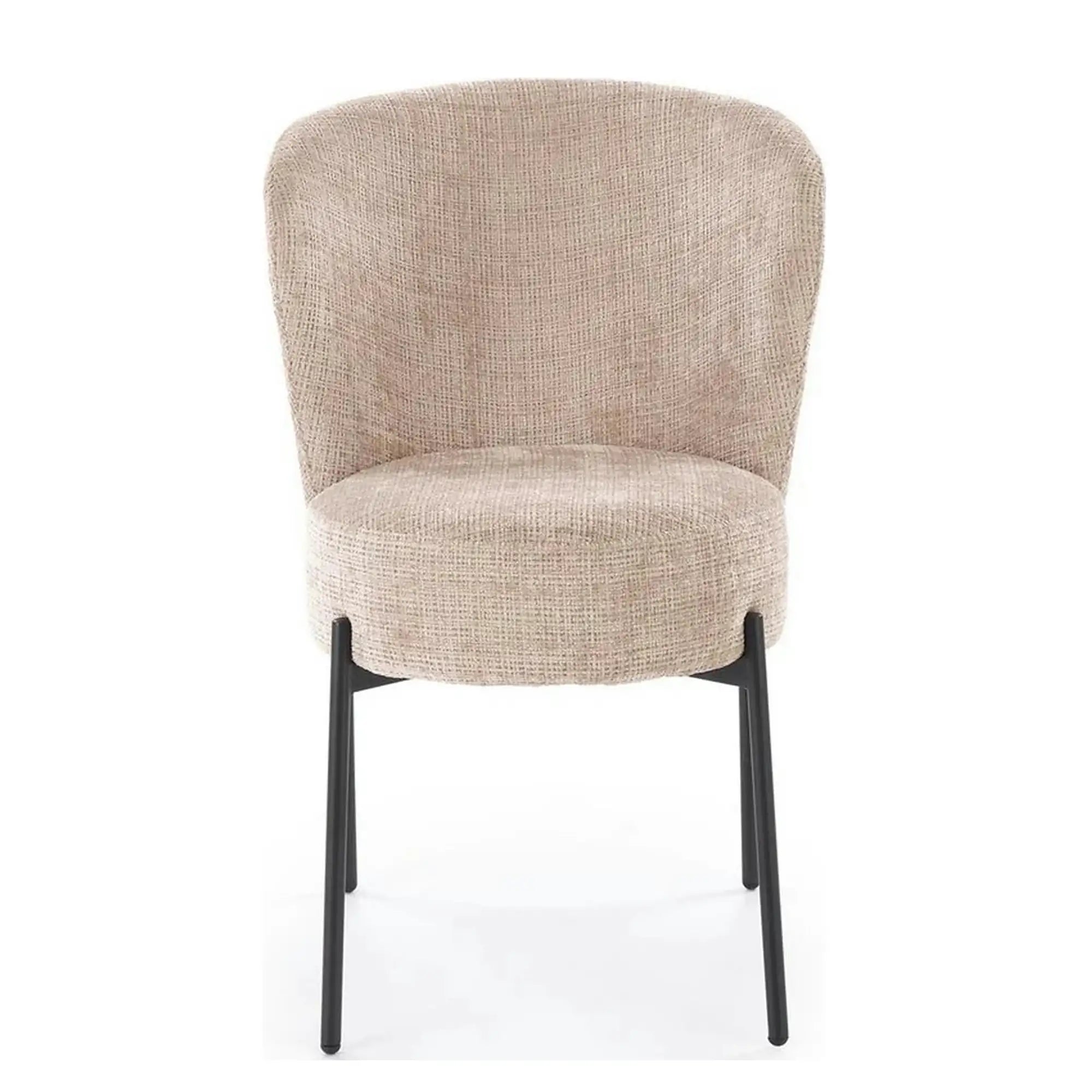 Scaun K590, bej - Cremona 14, stofa catifelata/otel, 55x66x80 cm