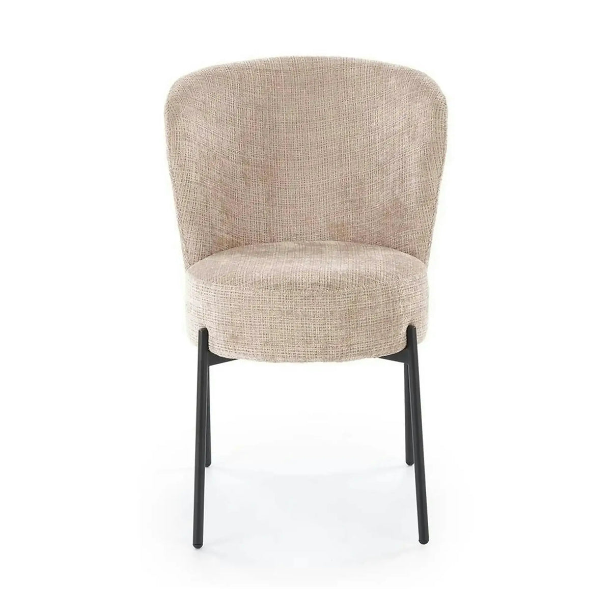 Scaun K590, bej - Cremona 14, stofa catifelata/otel, 55x66x80 cm
