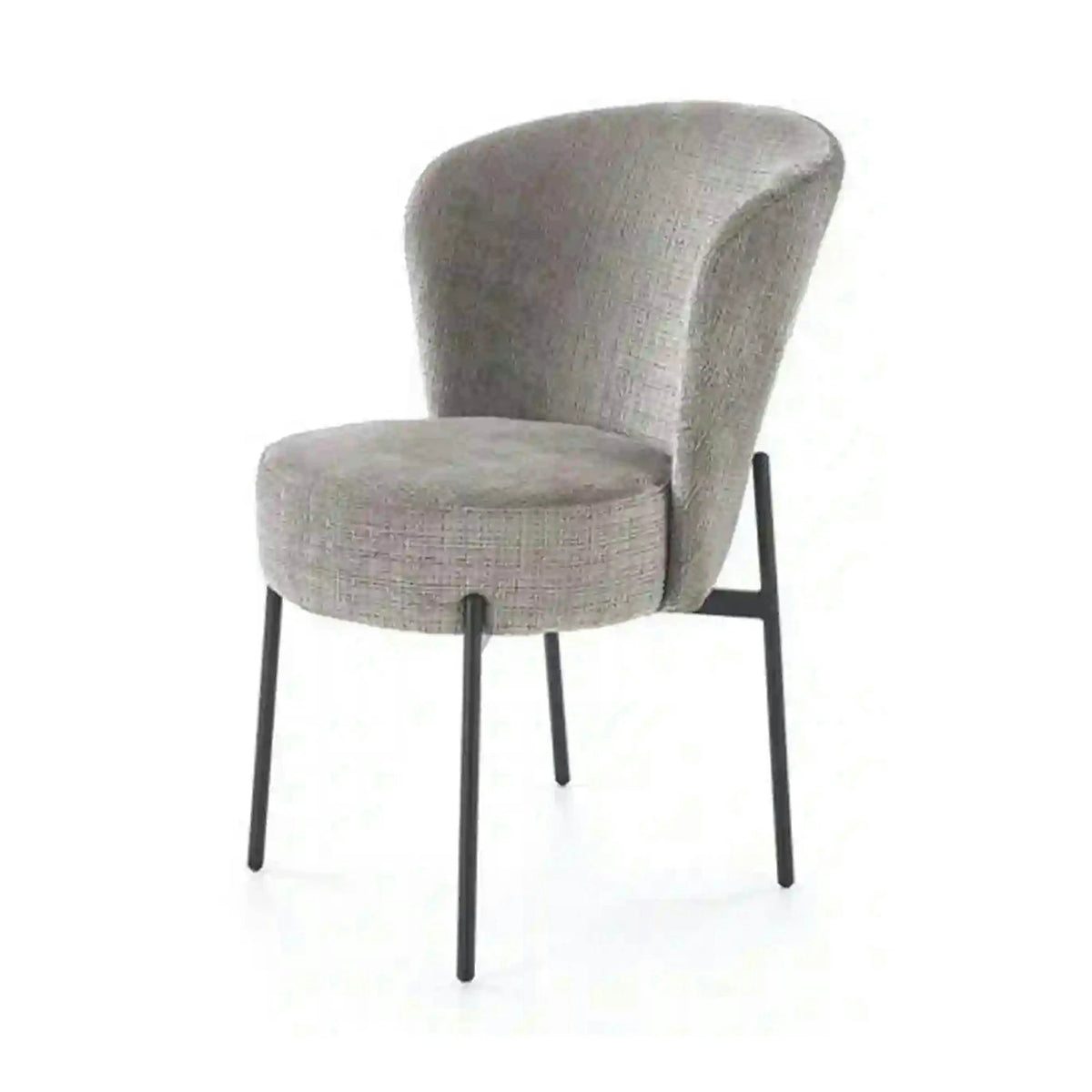 Scaun K590, gri - Cremona 96, stofa catifelata/otel, 55x66x80 cm