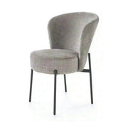 Scaun K590, gri - Cremona 96, stofa catifelata/otel, 55x66x80 cm