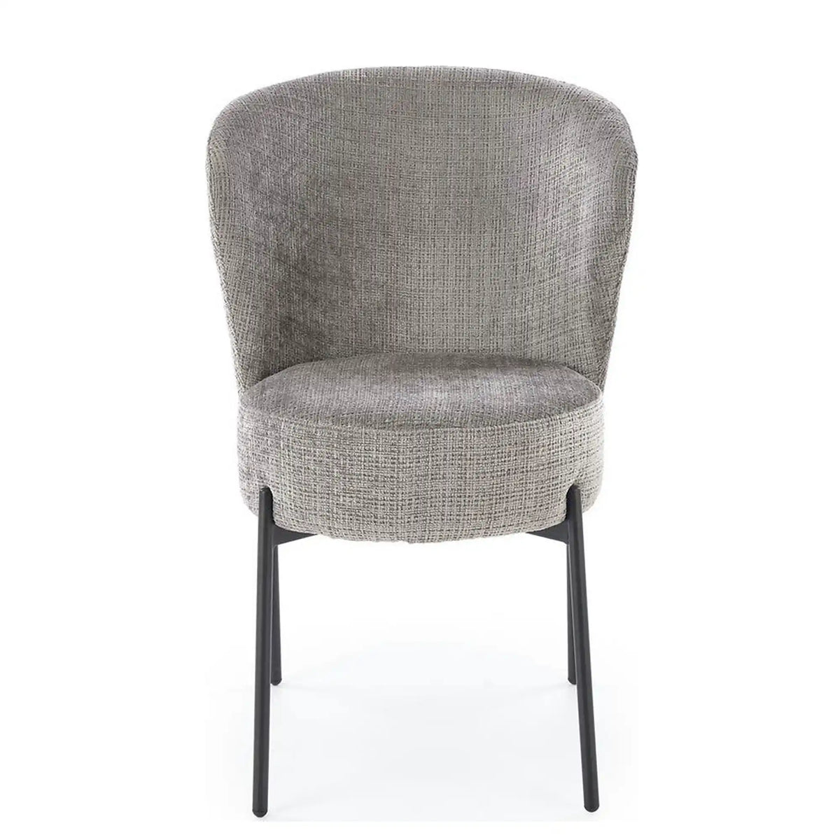 Scaun K590, gri - Cremona 96, stofa catifelata/otel, 55x66x80 cm