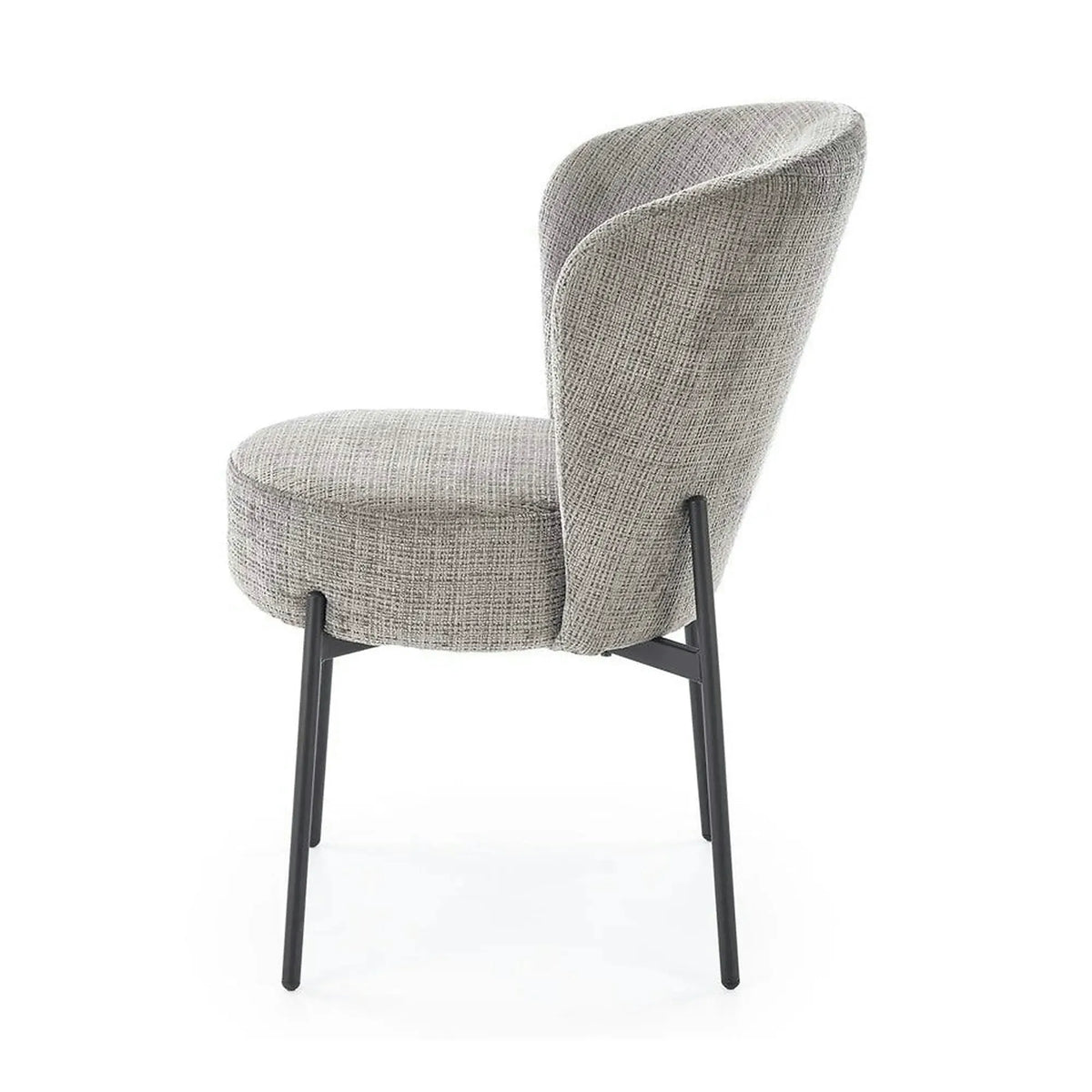 Scaun K590, gri - Cremona 96, stofa catifelata/otel, 55x66x80 cm