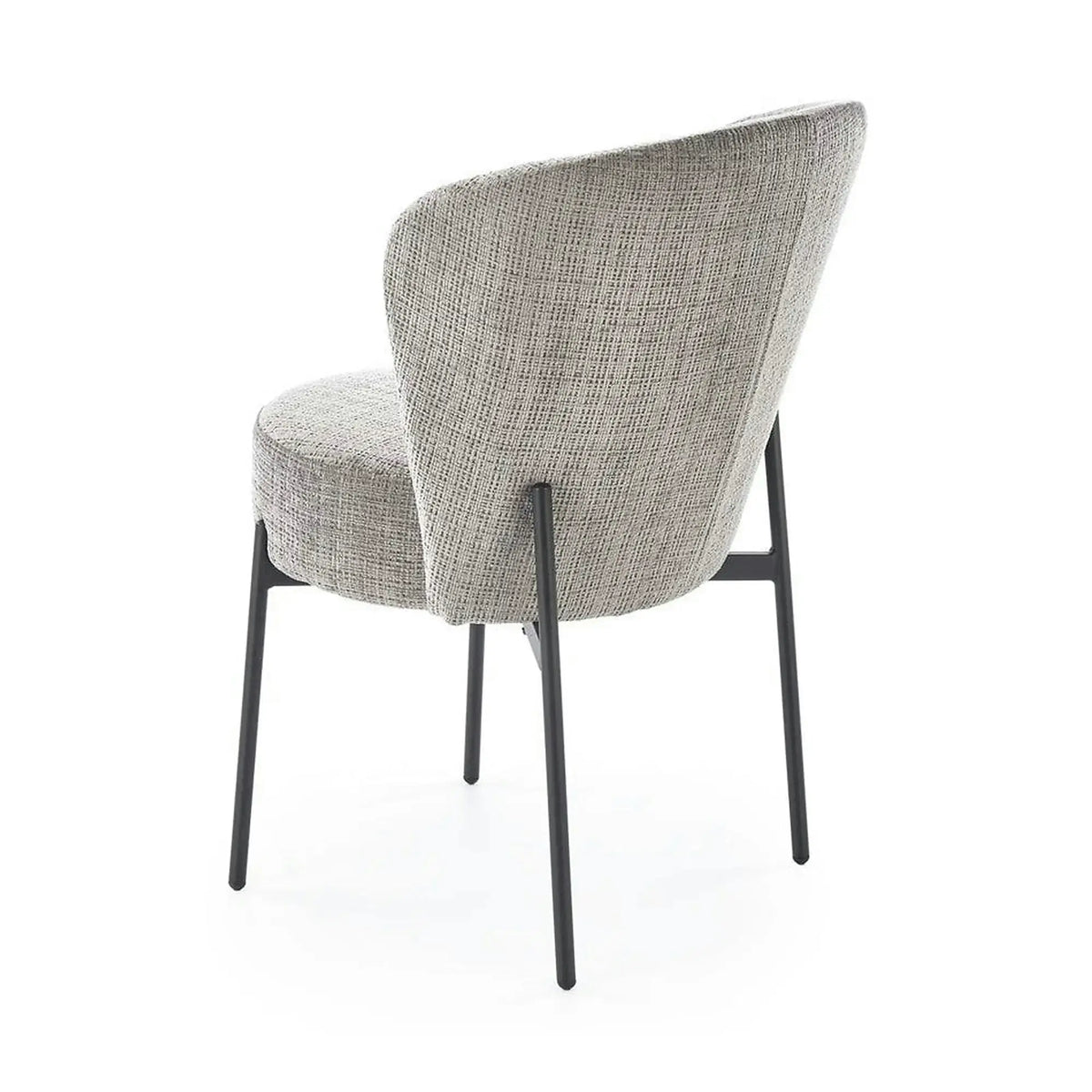 Scaun K590, gri - Cremona 96, stofa catifelata/otel, 55x66x80 cm