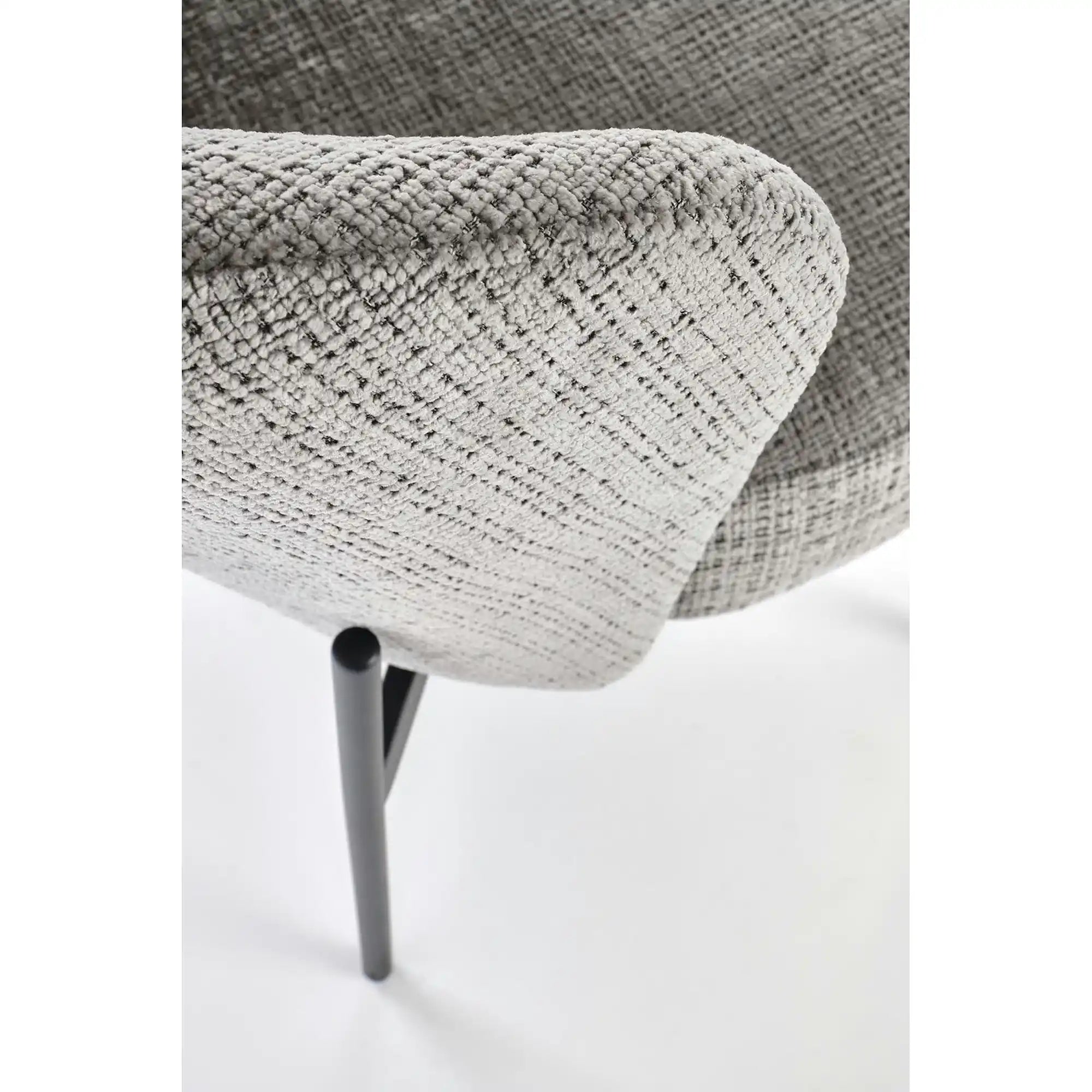 Scaun K590, gri - Cremona 96, stofa catifelata/otel, 55x66x80 cm