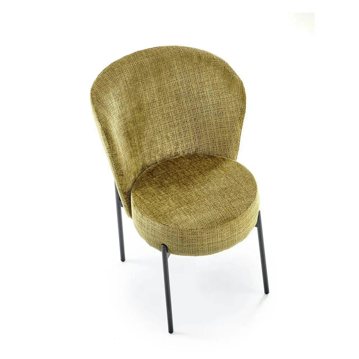 Scaun K590, verde olive - Cremona 38, stofa catifelata/otel, 55x66x80 cm