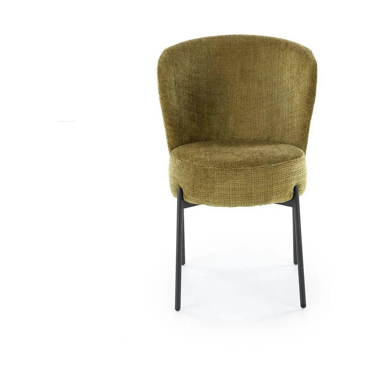 Scaun K590, verde olive - Cremona 38, stofa catifelata/otel, 55x66x80 cm