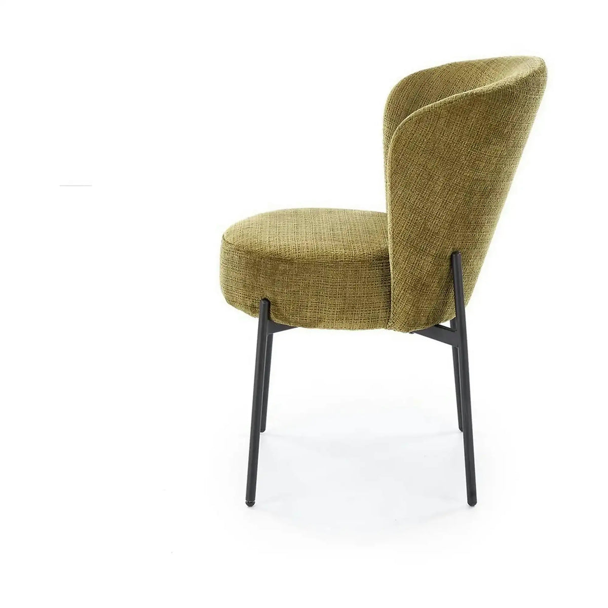 Scaun K590, verde olive - Cremona 38, stofa catifelata/otel, 55x66x80 cm