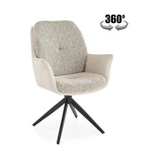 Scaun K591, gri deschis/negru, stofa clasica/otel, 65x73x94 cm