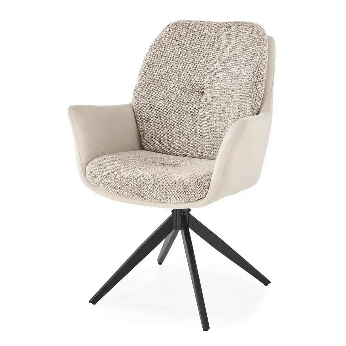 Scaun K591, gri deschis/negru, stofa clasica/otel, 65x73x94 cm