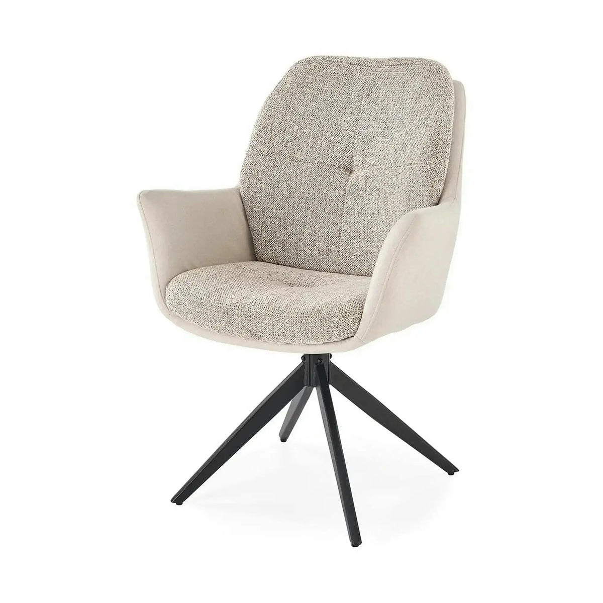 Scaun K591, gri deschis/negru, stofa clasica/otel, 65x73x94 cm