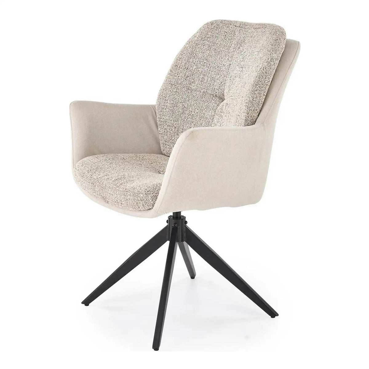 Scaun K591, gri deschis/negru, stofa clasica/otel, 65x73x94 cm