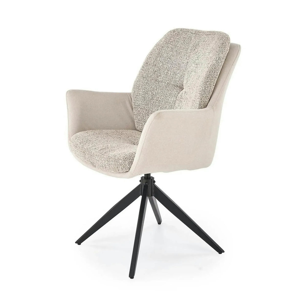 Scaun K591, gri deschis/negru, stofa clasica/otel, 65x73x94 cm