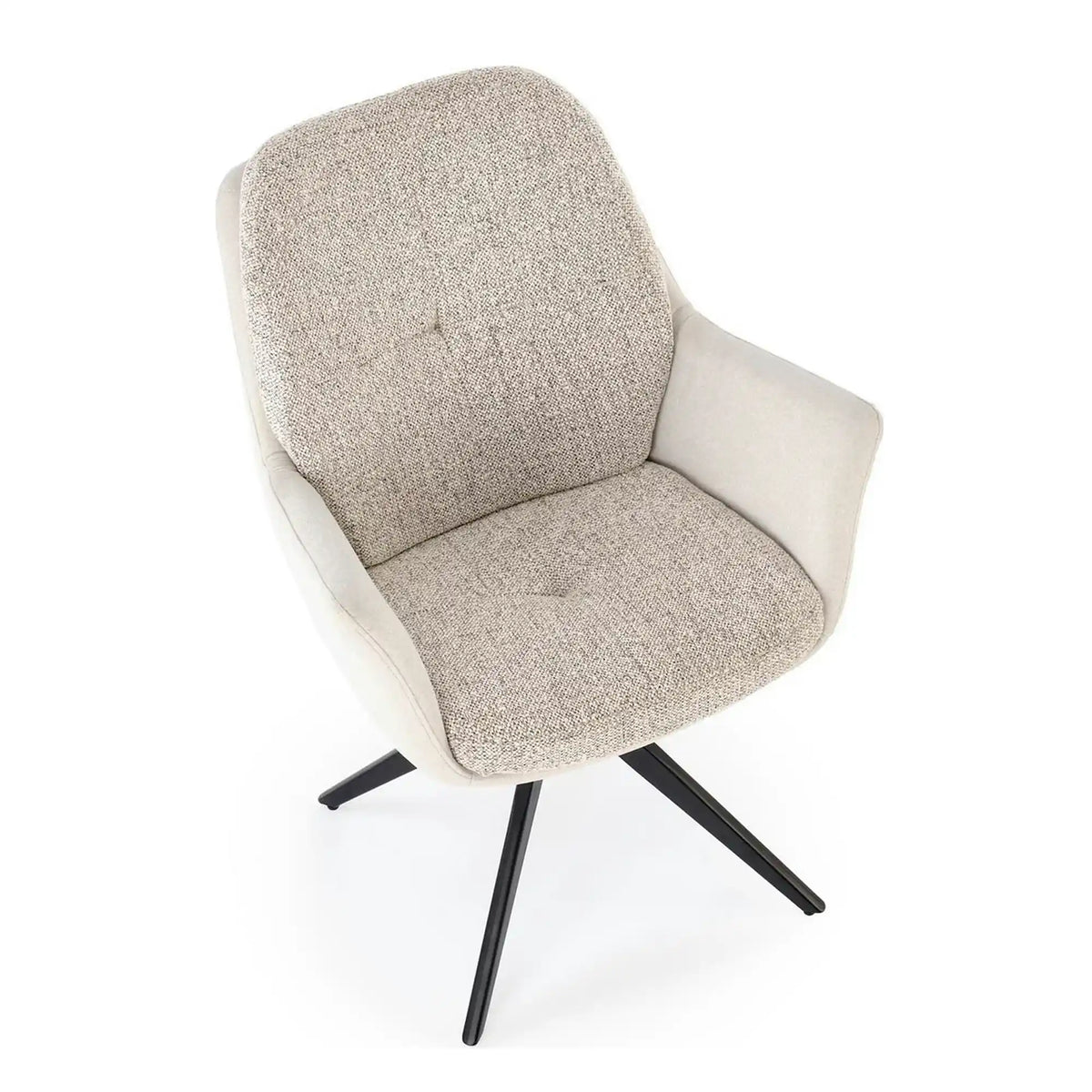 Scaun K591, gri deschis/negru, stofa clasica/otel, 65x73x94 cm