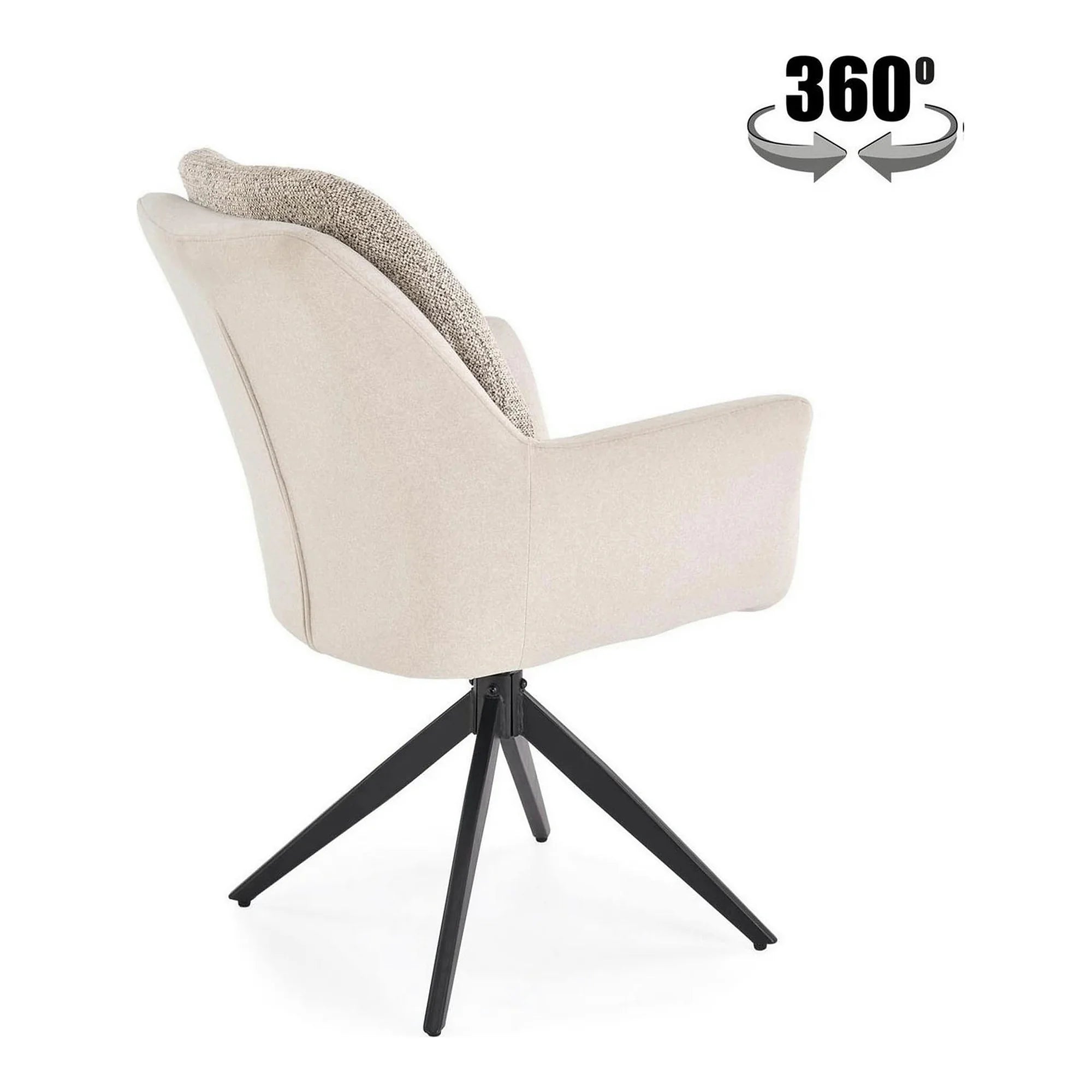 Scaun K591, gri deschis/negru, stofa clasica/otel, 65x73x94 cm