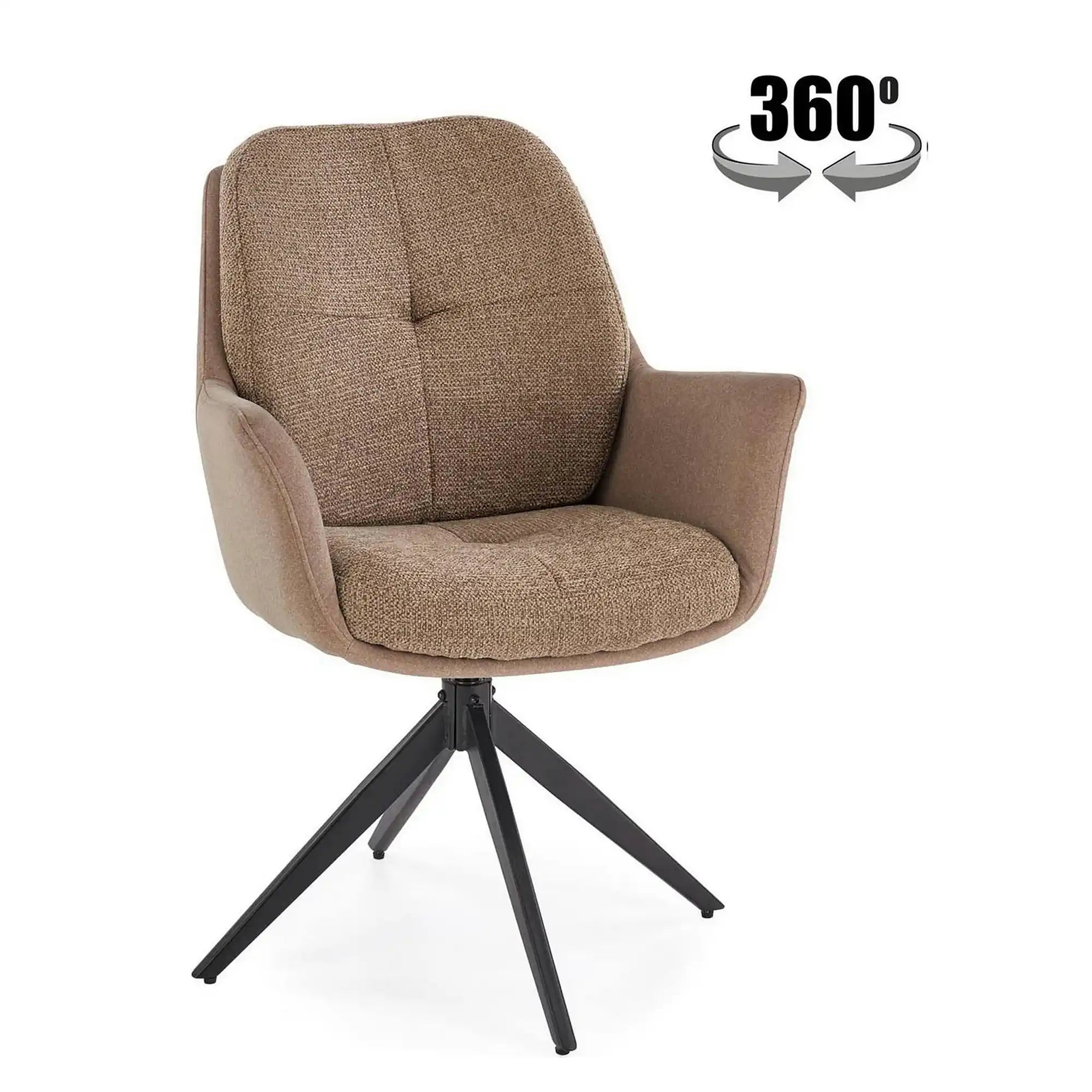 Scaun K591, maro/negru, stofa clasica/otel, 65x73x94 cm