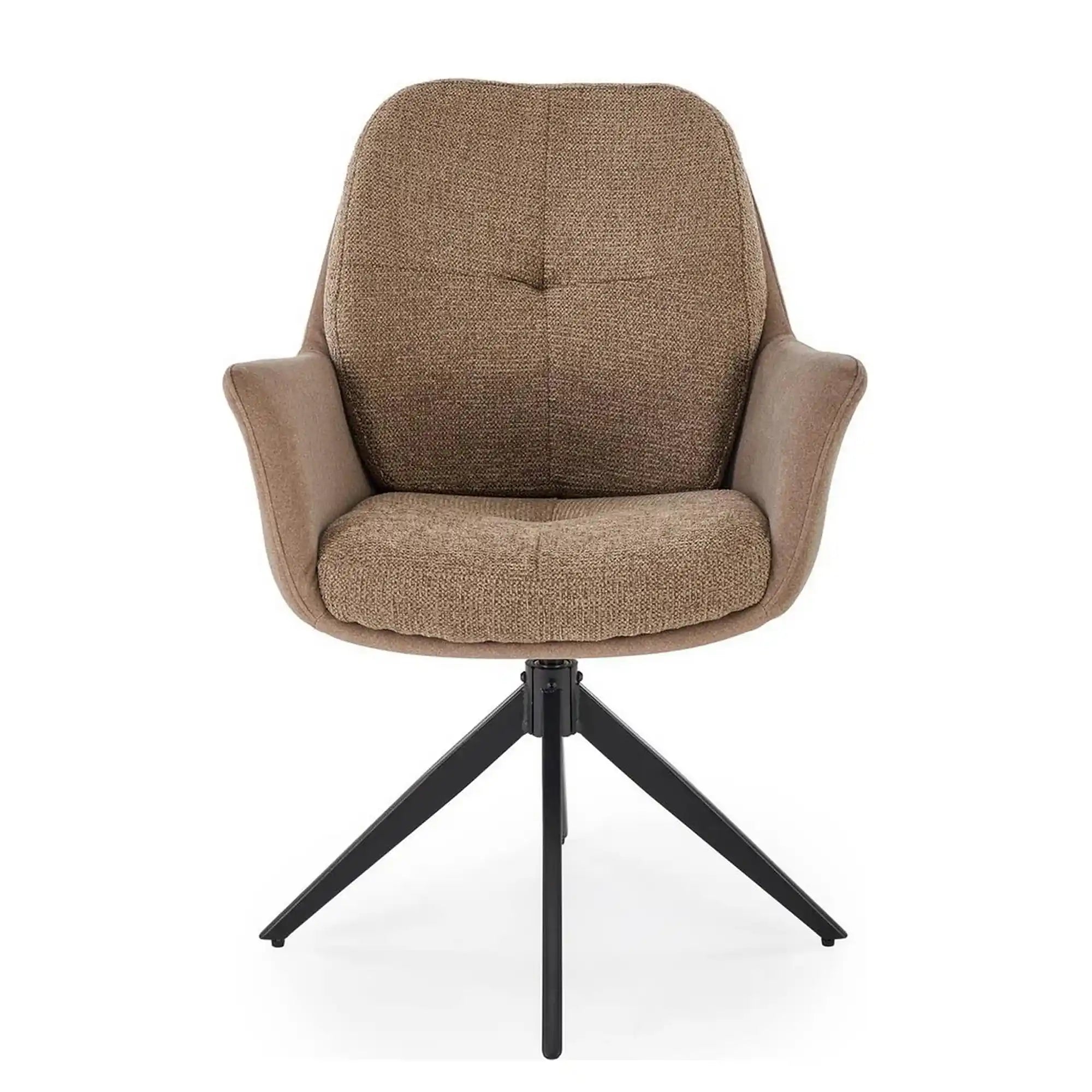 Scaun K591, maro/negru, stofa clasica/otel, 65x73x94 cm