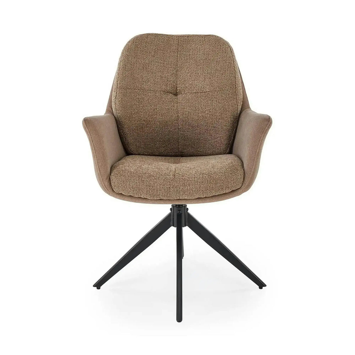 Scaun K591, maro/negru, stofa clasica/otel, 65x73x94 cm