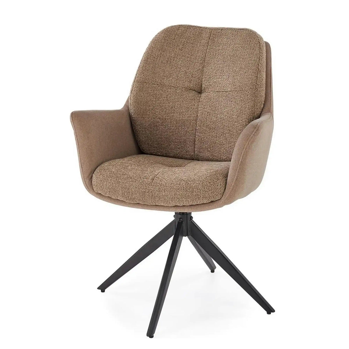 Scaun K591, maro/negru, stofa clasica/otel, 65x73x94 cm