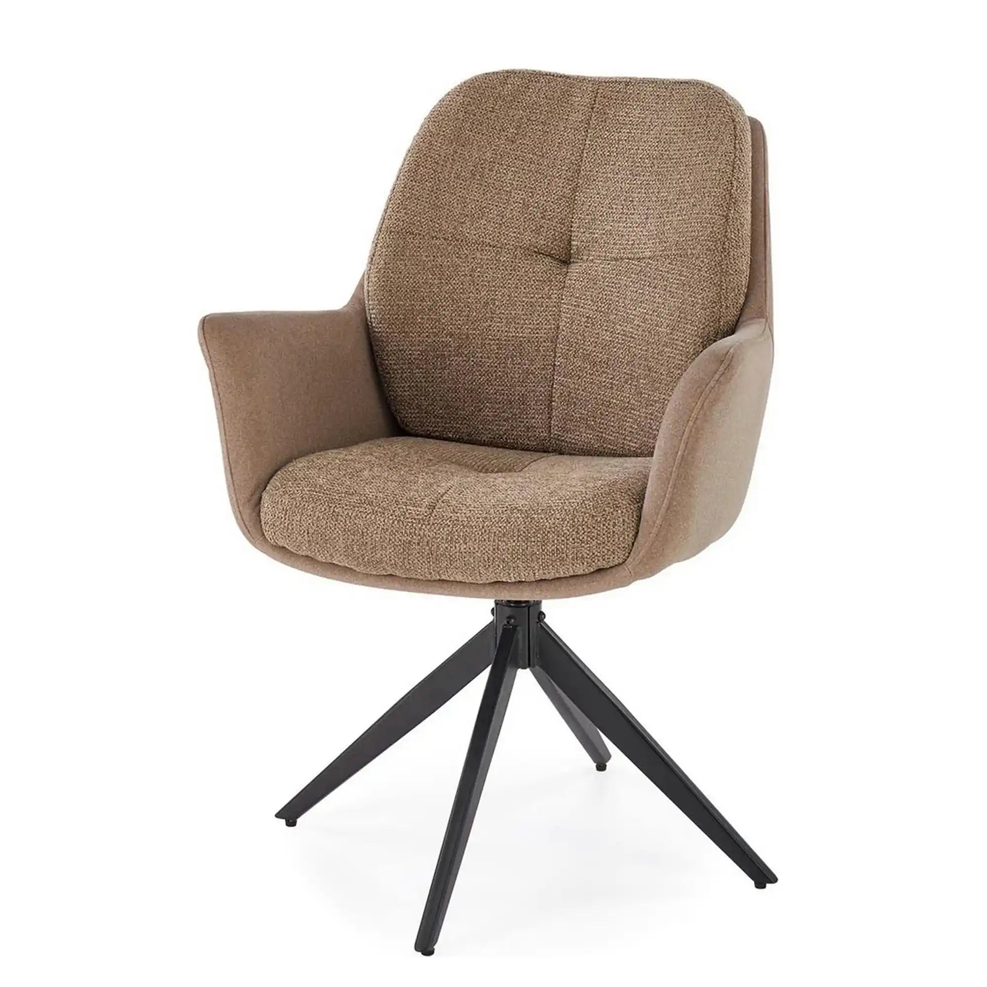 Scaun K591, maro/negru, stofa clasica/otel, 65x73x94 cm