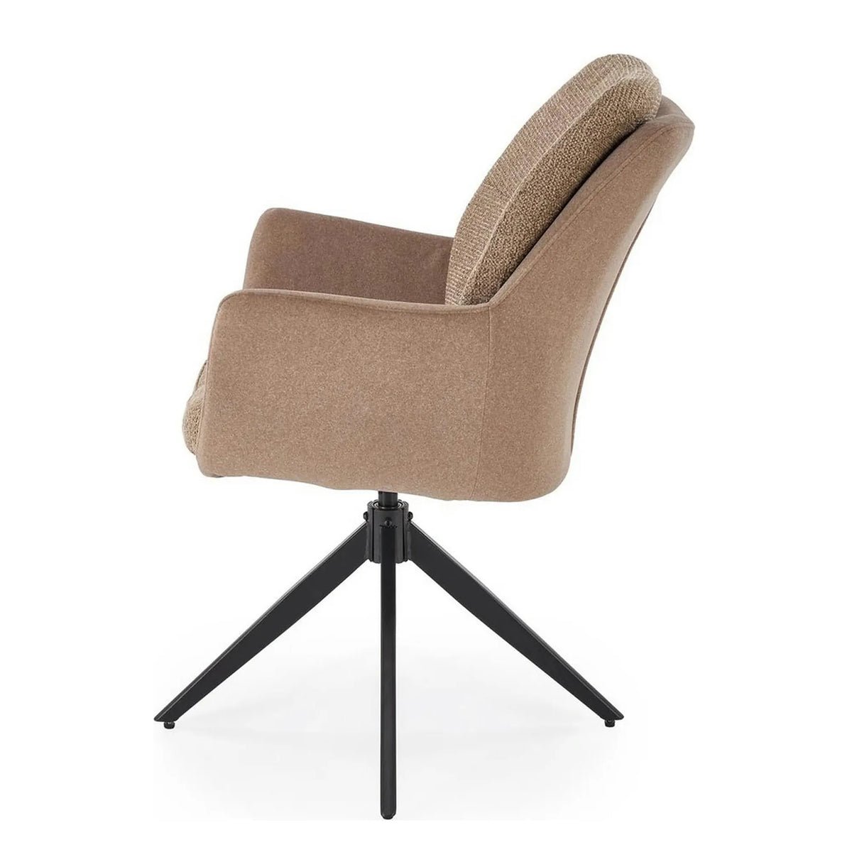 Scaun K591, maro/negru, stofa clasica/otel, 65x73x94 cm