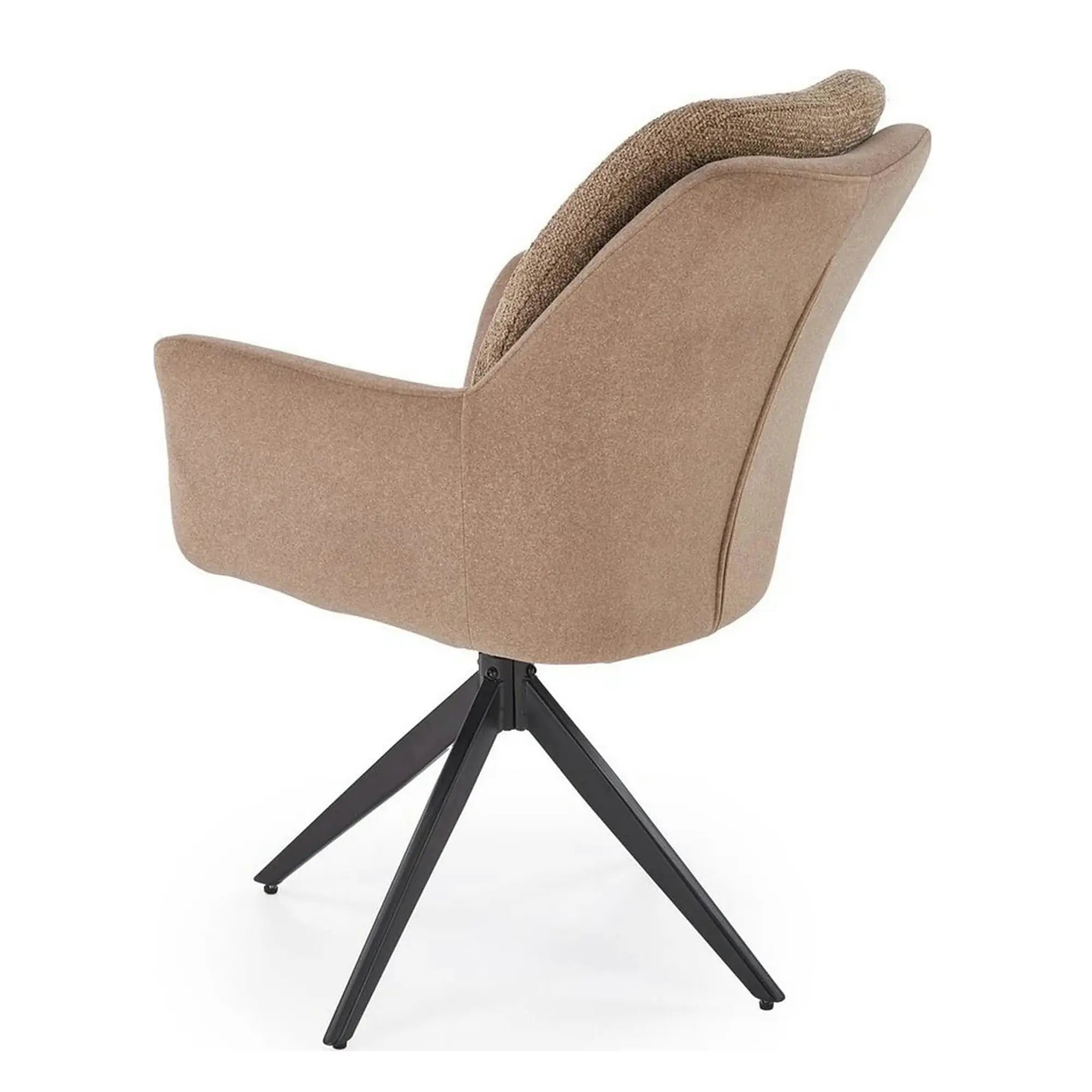 Scaun K591, maro/negru, stofa clasica/otel, 65x73x94 cm