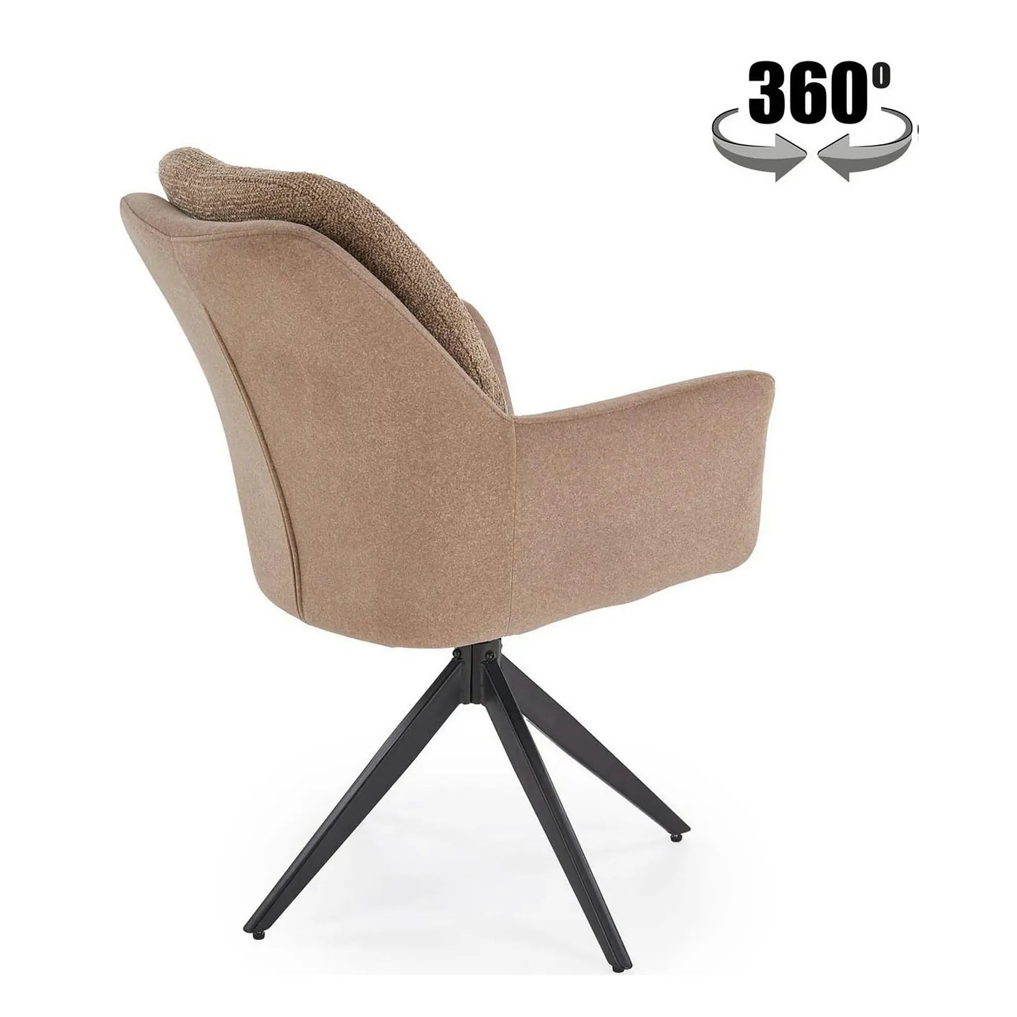Scaun K591, maro/negru, stofa clasica/otel, 65x73x94 cm
