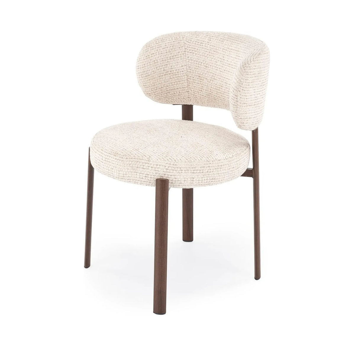 Scaun K605, bej/nuc, stofa/metal, 56x60x80 cm