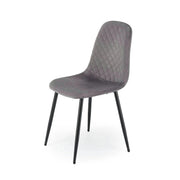 Scaun K608, gri, stofa catifelata/metal, 45x52x88 cm