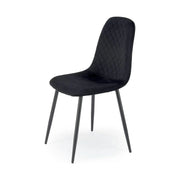 Scaun K608, negru, stofa catifelata/metal, 45x52x88 cm