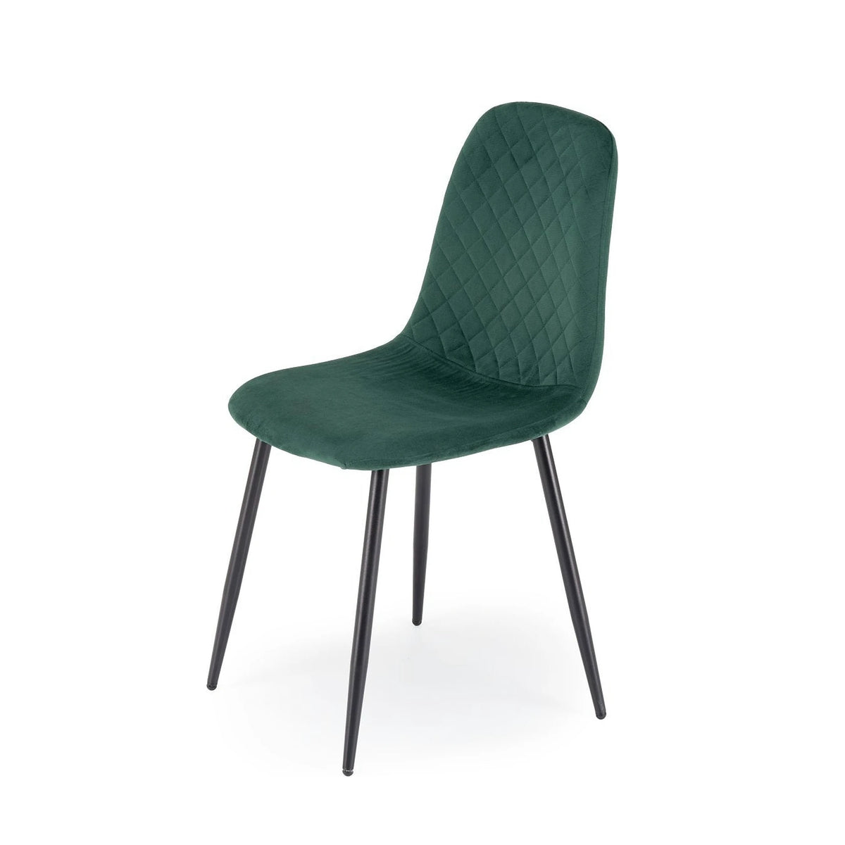 Scaun K608, verde, stofa catifelata/metal, 45x52x88 cm